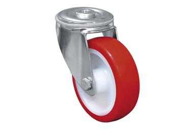 Comprar RUEDA POLIURETANO PASANTE Ø125X35MM COF-09403233 en Ferretería el Clavo.