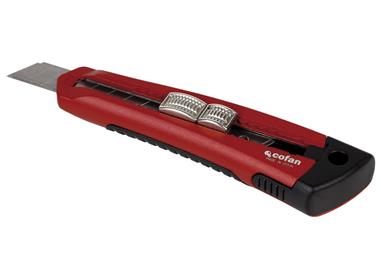 Comprar CUTTER HOJA PARTIBLE 18MM CUERPO ZAMAK COF-10540003 en Ferretería el Clavo.