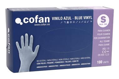 Comprar CAJA 100 UDS.GUANTES VINILO AZUL T - L COF-11000225-L en Ferretería el Clavo.