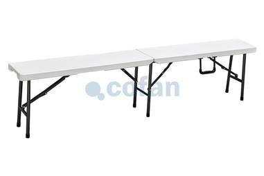Comprar BANCO PLEGABLE RECTANGULAR BLANCO 180x25x43cm COF-43051013 en Ferretería el Clavo.