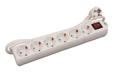 Comprar BASE MÚLTIPLE 6T. 1,4M CABLE C/INT. (16A-250V) COF-51001006 en Ferretería el Clavo.
