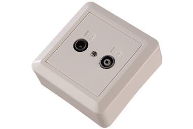 Comprar BASE 2 TOMAS ANTENA SUPERFICIE MACHO/HEMBRA COF-51001053 en Ferretería el Clavo.