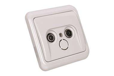 Comprar TOMA TV/RADIO EMPOTRAR BLANCO MOD.PACIFIC COF-51001207 en Ferretería el Clavo.