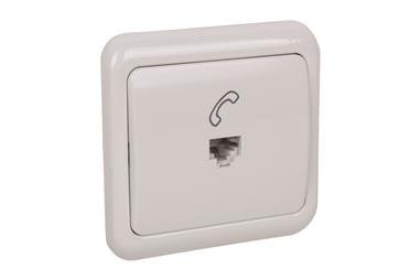 Comprar BASE TELEFONO EMPOTRAR BLANCA MOD.PACIFIC COF-51001208 en Ferretería el Clavo.