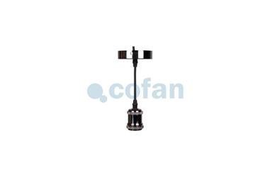 Comprar PORTALAMPARAS (cable+rosetón)  NICKEL E27 100X10CM COF-52004044 en Ferretería el Clavo.
