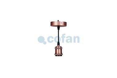 Comprar PORTALAMPARAS (cable+rosetón)  ORO ROSA E27 100X10CM COF-52004045 en Ferretería el Clavo.