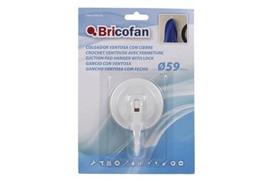 Comprar 1 UD COLGADOR VENTOSA CIERRE SEGURIDAD Ø59mm COF-61001397A en Ferretería el Clavo.