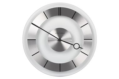 Comprar RELOJ DE PARED Ø31CM CRISTAL/ALUM MOD. LECCO COF-80010307 en Ferretería el Clavo.