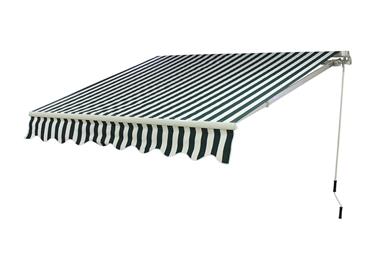 Comprar TOLDO MOD. NQ001 COLOR VERDE-BLANCO 4x3,0mts MOTOR COF-90016643 en Ferretería el Clavo.