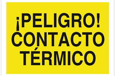 Comprar SEÑAL POLIESTIRENO 420X297 ¡Peligro! contacto térmico COF-A32TPL420297 en Ferretería el Clavo.