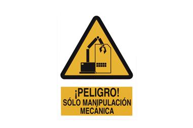 Comprar SEÑAL ADHESIVO 148X105 MM. Peligro Manipulación Mecánica COF-A73AD148105 en Ferretería el Clavo.