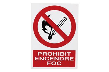 Comprar SEÑAL POLIESTIRENO 420X297 MM Prohibit encendre foc COF-CAT-P24PL420297 en Ferretería el Clavo.