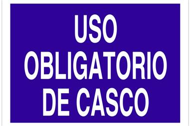 Comprar SEÑAL POLIESTIRENO 297X210 Uso obligatorio de casco COF-O01TPL297210 en Ferretería el Clavo.