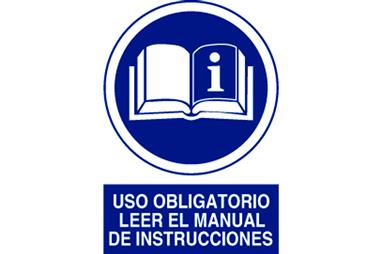 Comprar SEÑAL ADHESIVA 297X210MM Leer Manual Instrucciones COF-O94AD297210 en Ferretería el Clavo.